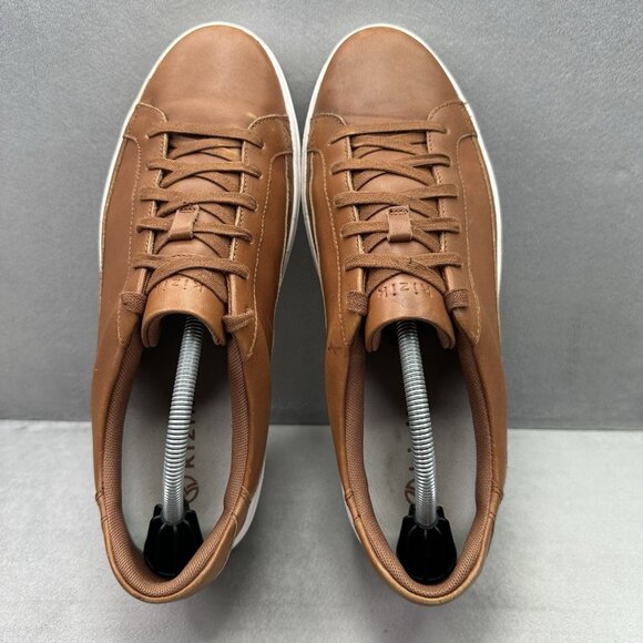 Kizik Vegas Mens Size 11.5 Shoes‎ Brown Leather Hands Free Slip On Sneakers main image 5